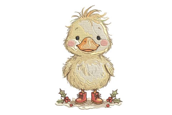 Cute Duckling Embroidery Design