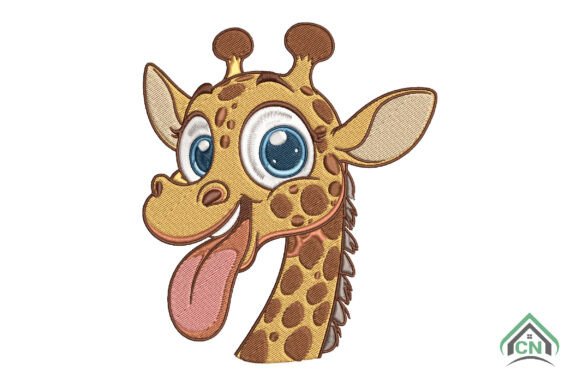 Funny Giraffe Embroidery Design