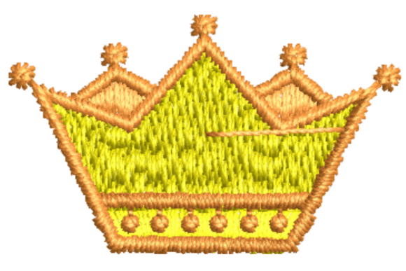 Golden Crown Machine Embroidery Design