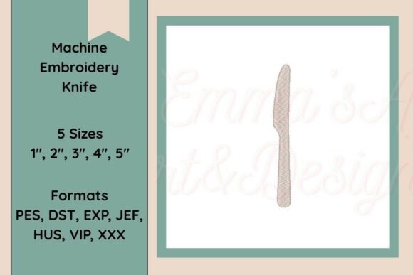Knife Machine Embroidery Design