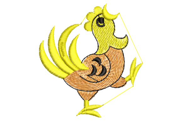 Rooster or Hen Embroidery Design