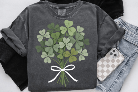 Shamrock Bouquet Embroidery Design, St.