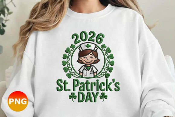 ST Patrick Day 2026 Embroidery PNG