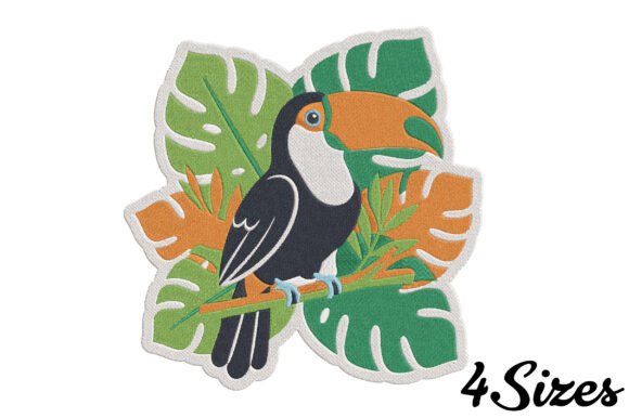 Tropical Toucan Embroidery Design