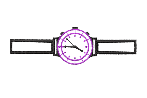 Wristwatch Machine Embroidery Design